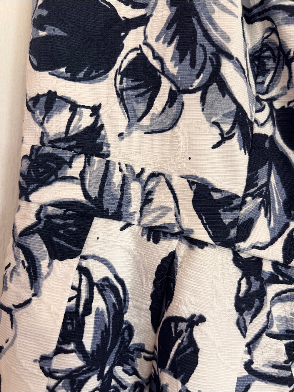 Talbots White Dress with Navy Rose Print - Picture 7 of 9